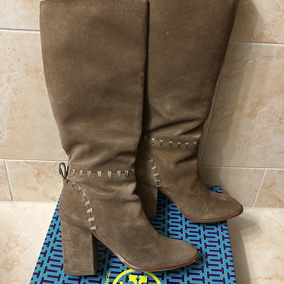 Tory Burch Contraire 90MM suede knee boots - Picture 6 of 16